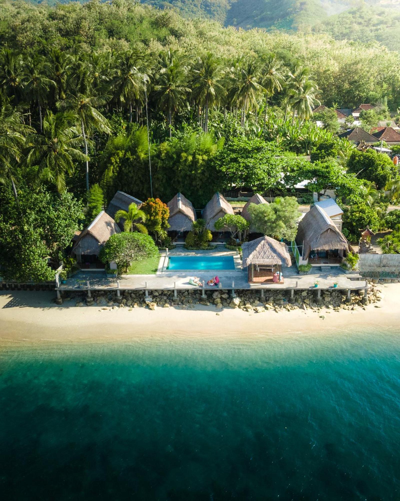 Krisna Bungalows And Restaurant Sekotong Ngoại thất bức ảnh